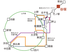 谷塚駅までのアクセス